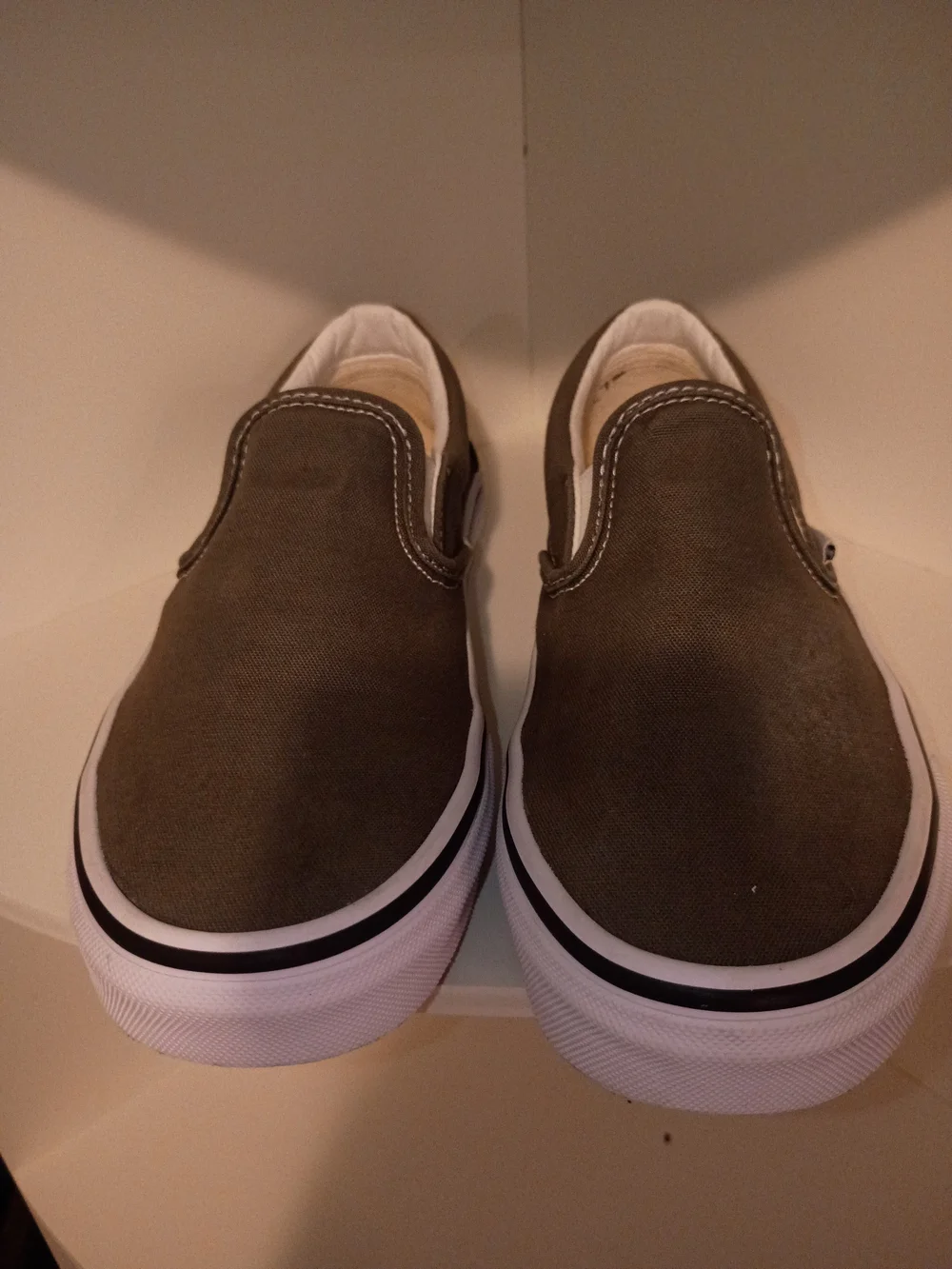 Vans Men's Slip-On Casual Shoe in Olive